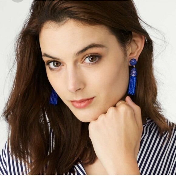 BaubleBar Sugerfix Piñata Tassel Earrings in Blue - Picture 7 of 8